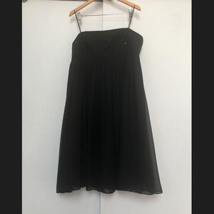 Lovely vintage empire line black beaded dress